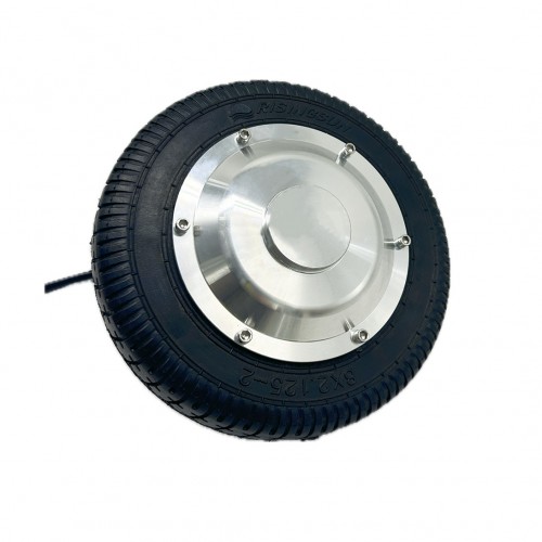 Chassis robot motor 8 inch encoder 12V/24V/36V brushless DC silver cover wheel motorpicture3