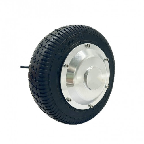 Chassis robot motor 8 inch encoder 12V/24V/36V brushless DC silver cover wheel motorpicture4