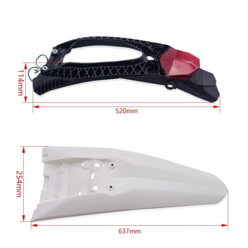 Dirt Bike Off-road Motorcycle Freeride E-XC Rear Fender Tail Light Taillight Bracket License Plate Light for KTMpicture3