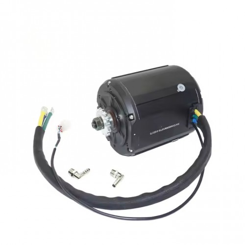 QS138 90H 7500W 72V 100KPH IPM PMSM New Liquid Cooled 100kph Impeller Motorpicture3
