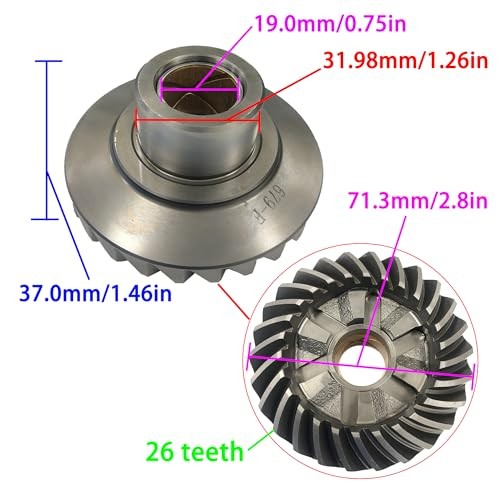 679-45551-00 Pinion & 679-45560-01 Forward & 679-45571-00 Reverse Gear Set for Yamaha 40HP C40 CV40 K40picture5