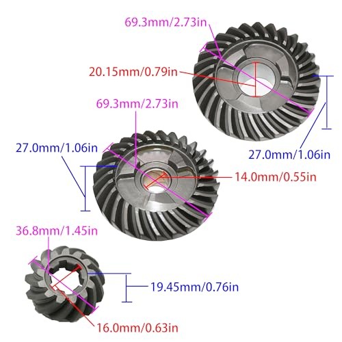 Forward Gear for Yamaha F25 E25B E30H 25B 30H 61N-45551-00 Pinion & 61N-45571-00 Reverse & 61N-45560-10picture5