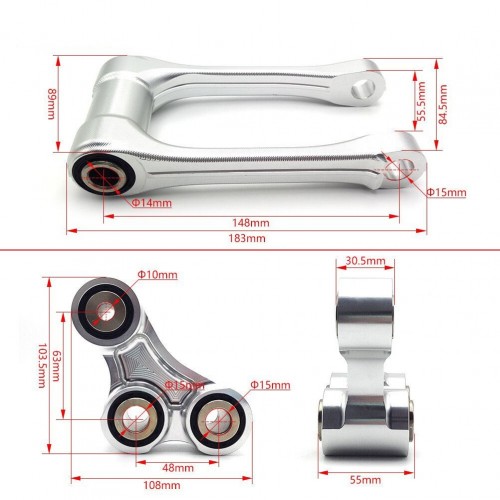 Motorcycle CNC Rear Suspension Pull Rod Swingarm Linkage ARM Rear Shock Triangle Lever for KTM HUSQVARNA GASGASpicture2