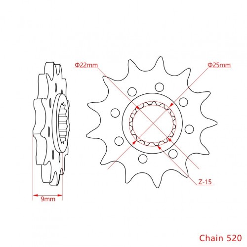 Dirt Bike Hollow Lightweight Forge Drive Front Sprocket Motorcycle Sprockets for KTM HUSQVARNA GASGASpicture6