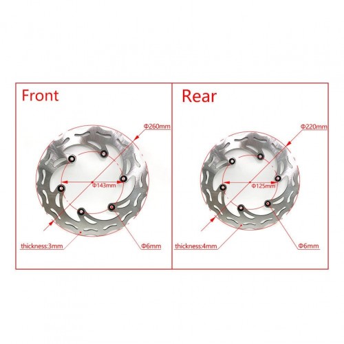 Motorcycle Dirt Bike EXC EXCF XCW XCF SX SXF Front Rear Brake Disc for KTM HUS QVARNA GASGAS 125 250 300 350 450 500picture4