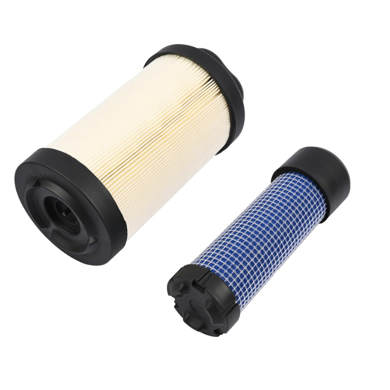 Inner and Outer Air Filter Set Compatible with John Deere 1023E 1025R 1026R 2025R 2026R 2400 2550 2700 2750, Replace LVU34503 LVU34504