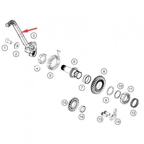 2 Stroke Kick Starter Shaft Lever Kickstarter for KTM 85SX 105SX HUSQVARNA TC85 47033070000picture2