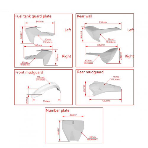 Enduro Dirt Bike Full Body Cover Set Fairing Plastic Kit for HUS QVARNA FC FE FX TC TE TX 125 150 250 350 450picture3