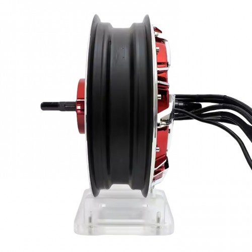 QSMOTOR 12inch 20KW 268 85H V5 80-120kph Electric Motorcycle Hub Motorpicture2