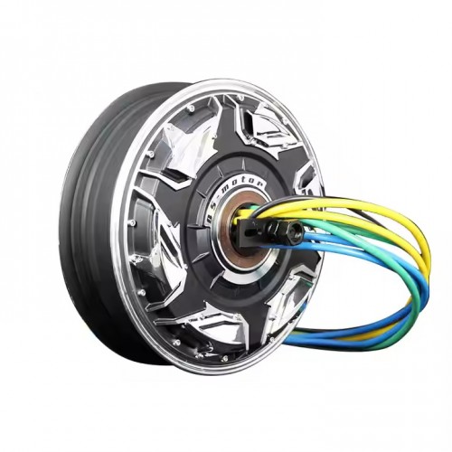 QSMOTOR 12inch 20KW 268 85H V5 80-120kph Electric Motorcycle Hub Motorpicture3