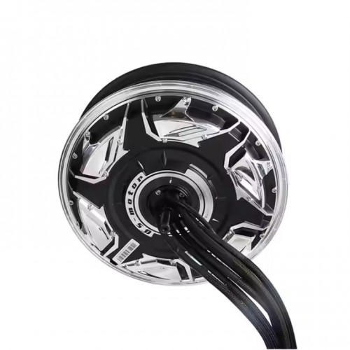 QSMOTOR 12 inch 9000W 268 60H V5 80-120kph Electric Motorcycle Hub Motorpicture3