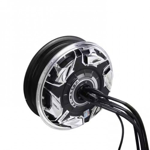 QSMOTOR 12 inch 9000W 268 60H V5 80-120kph Electric Motorcycle Hub Motorpicture5