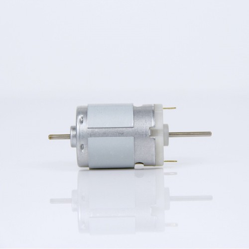 380 micro reduction motor DC double output shaft motor 12V brush suction pump air pump with fan blade micro motorpicture2
