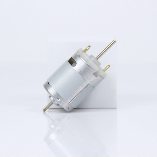 380 micro reduction motor DC double output shaft motor 12V brush suction pump air pump with fan blade micro motorpicture3