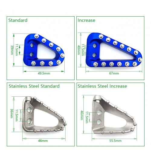 Motorcycle SX SXF XC XCF EXC EXCF 125-500 Rear Foot Brake Lever Step Plate Peg Brake Pedal Tip for KTM HUSQVARNA GASGAS 55413051000 79413051000picture3