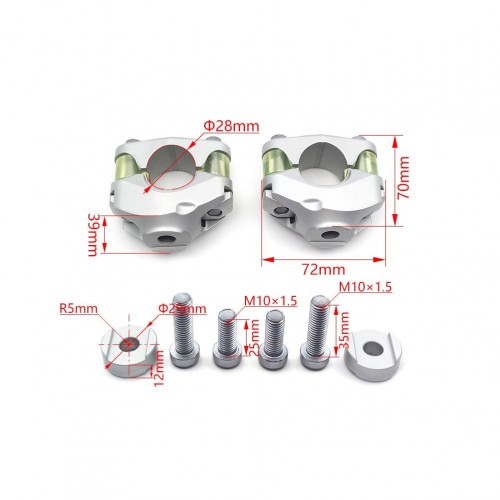 Dirt Bike Motorcycles Accessories PHDS Handlebar Mount Clamp Handlebar Riser for KTM HUSQVARNA GASGAS SXS07125200picture5