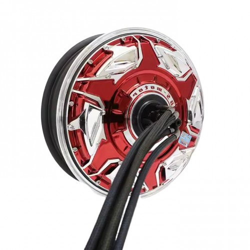 QSMOTOR 12 inch 9000W 268 60H V5 80-120kph Electric Motorcycle Hub Motorpicture2