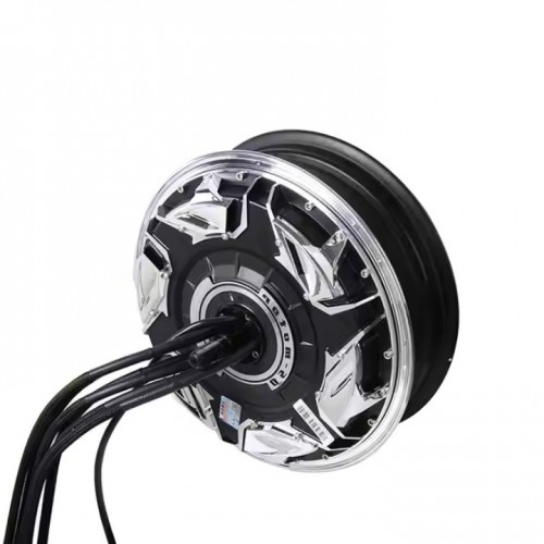 QSMOTOR 12 inch 9000W 268 60H V5 80-120kph Electric Motorcycle Hub Motorpicture5