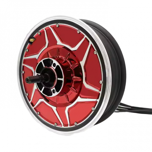 QSMOTOR 12 inch 3000W 268 40H V5 80-110kph Electric Motorcycle Hub Motorpicture3