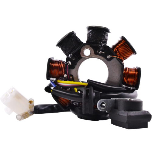 Generator Stator with Moped Go Kart GY6 50 cc / QMB139 Engines - 8 Coils / 4 Wires,RMS010-102442