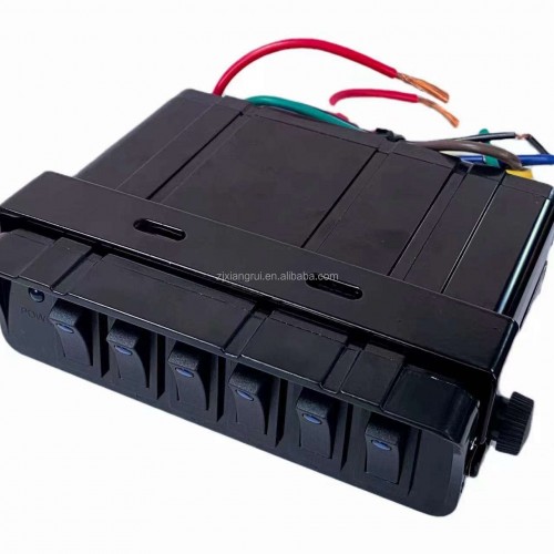 SUV RV ATV UTV 4x4 4WD 8 Gang LED Rocker Switch For Auto Automotive Lights Car Marine Boat Truck Blue Light Toggle Switchpicture2