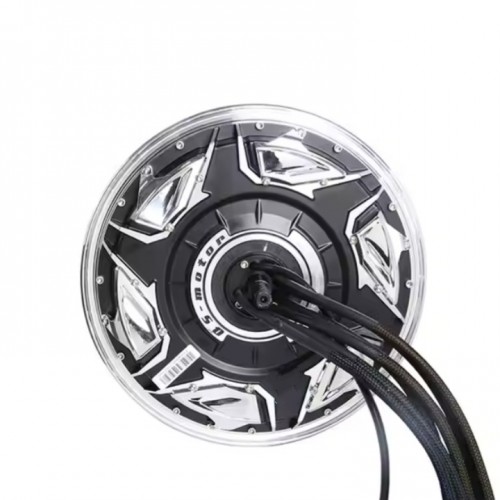 QSMOTOR 12 inch 9000W 268 60H V5 80-120kph Electric Motorcycle Hub Motorpicture3