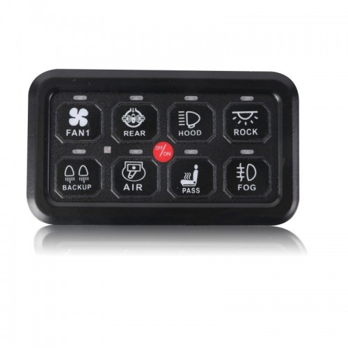 8 Gang 12V 7 Color Backlight Waterproof IP68 Smart Control Panel ABS Material Solenoid Combination Premiumpicture2