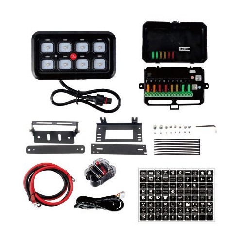 8 Gang 12V 7 Color Backlight Waterproof IP68 Smart Control Panel ABS Material Solenoid Combination Premiumpicture3